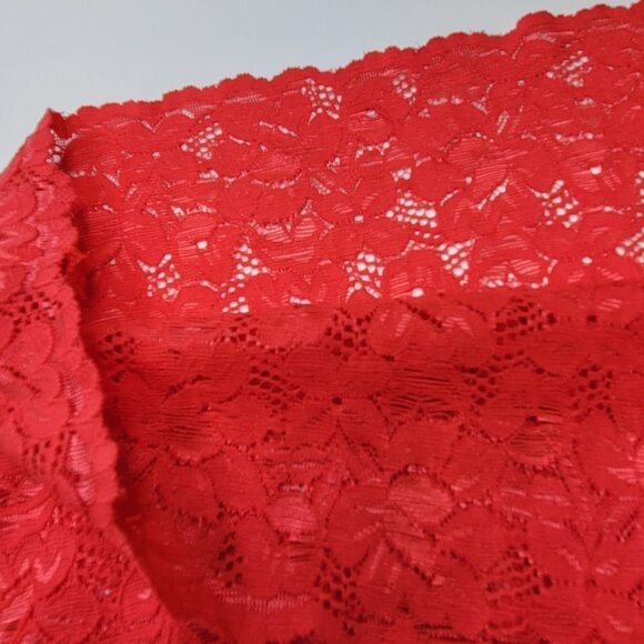 Red Lace Long Camisole Lace Tank Top Stretchy Long Camisole - Size L- NEW - Picture 3 of 13